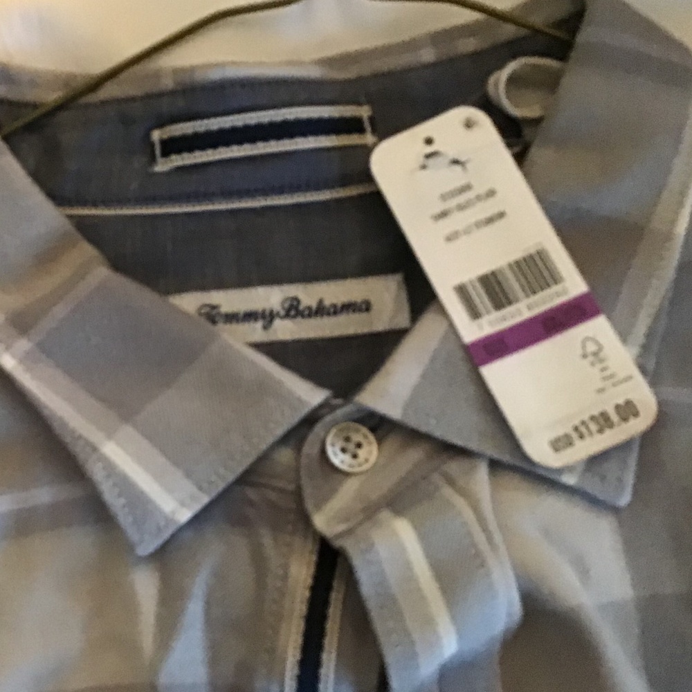 NWTTommy Bahama Sandy Isles Plaid Long Sleeve in XXL - Picture 3 of 9